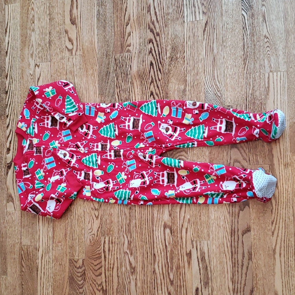 (3T) The Children's Place Toddler Festive Footie Onesie Holiday Theme Adorable